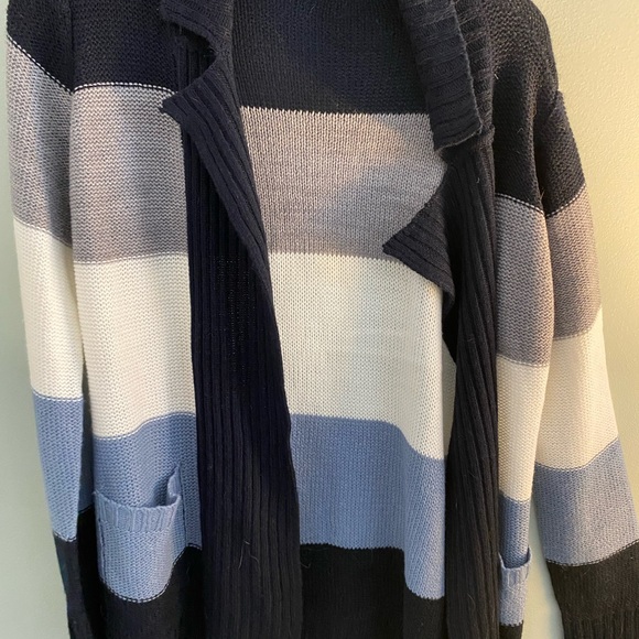 Blue striped cardigan - Picture 4 of 4